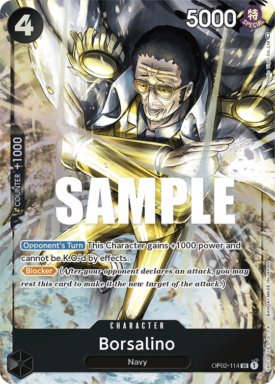 OP02-114, SR, Borsalino (Alternate Art)