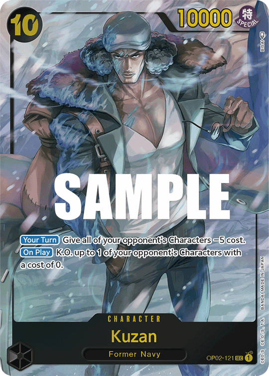 OP02-121, SEC, Kuzan (Alternate Art)