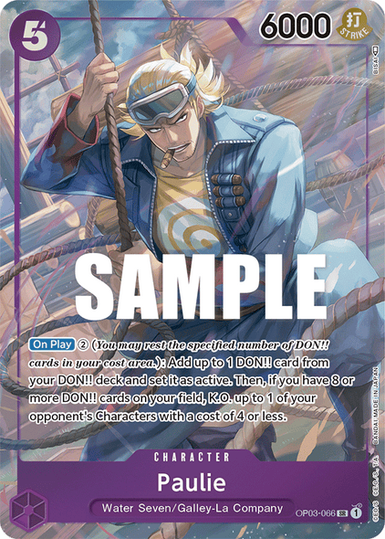 OP03-066, SR, Paulie (Alternate Art)