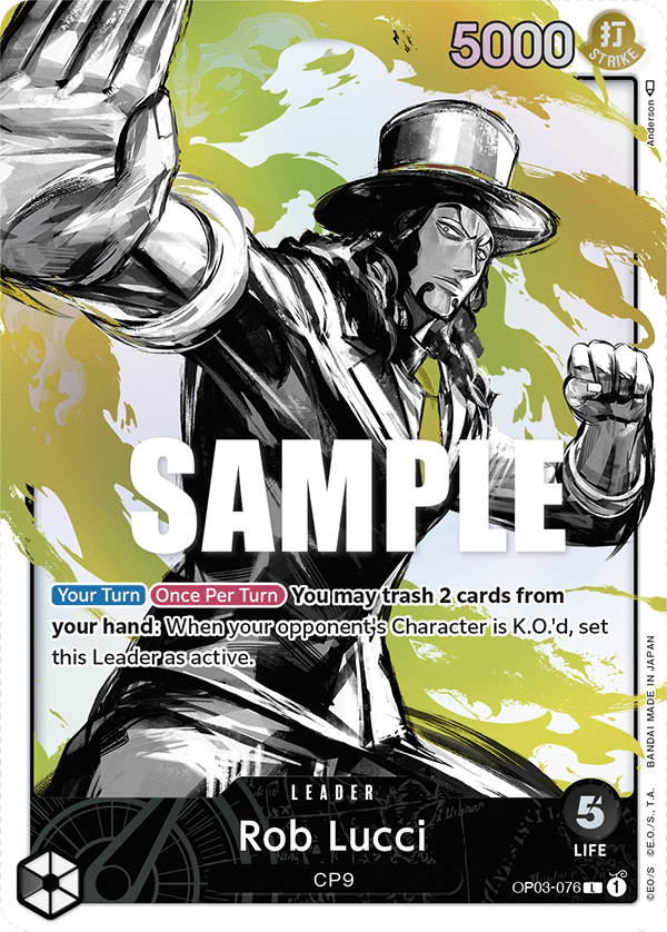 OP03-076, L, Rob Lucci (076) (Alternate Art)