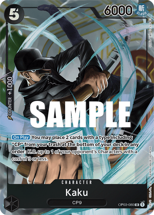 OP03-080, SR, Kaku (080) (Alternate Art)