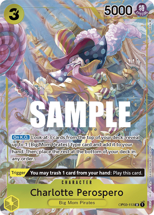 OP03-113, SR, Charlotte Perospero (Alternate Art)