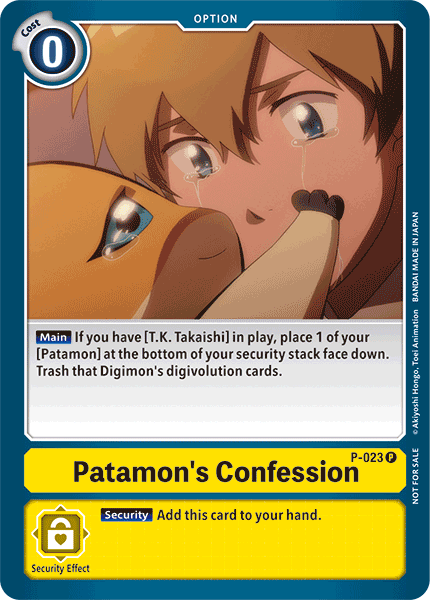 P-023 P, Patamon's Confession (Special Release Memorial Pack)