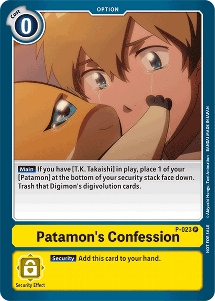 P-023 P, Patamon's Confession (Special Release Memorial Pack)