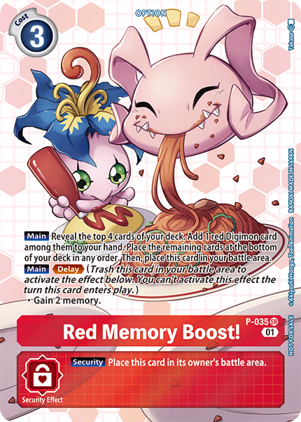 P-035 SR, Red Memory Boost! - P-035 (Next Adventure Box Topper)