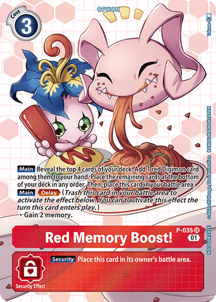 P-035 SR, Red Memory Boost! - P-035 (Next Adventure Box Topper)