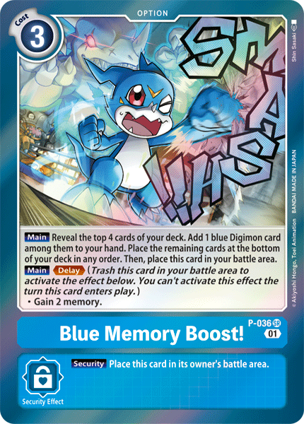 P-036 SR, Blue Memory Boost!