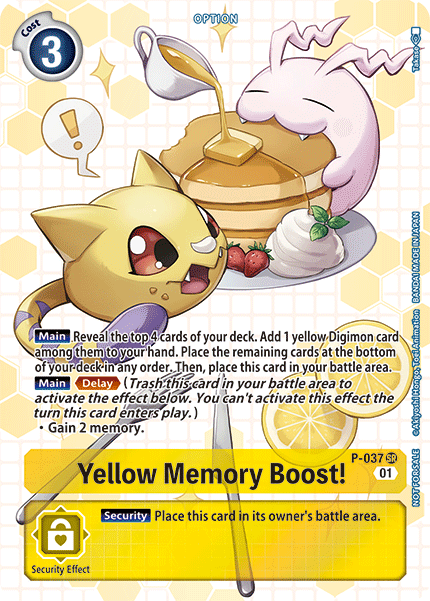 P-037 SR, Yellow Memory Boost! - P-037 (Next Adventure Box Topper)