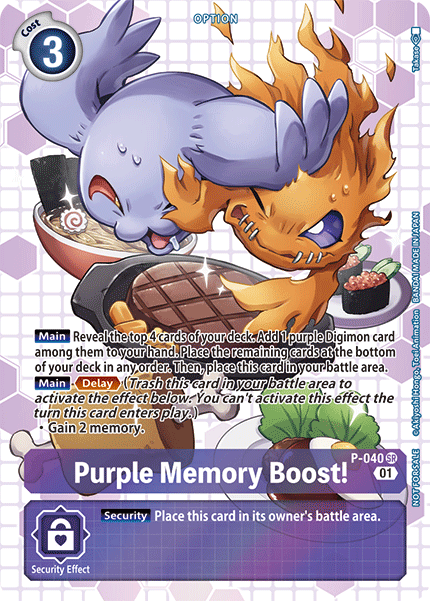 P-040 SR, Purple Memory Boost! - P-040 (Next Adventure Box Topper)