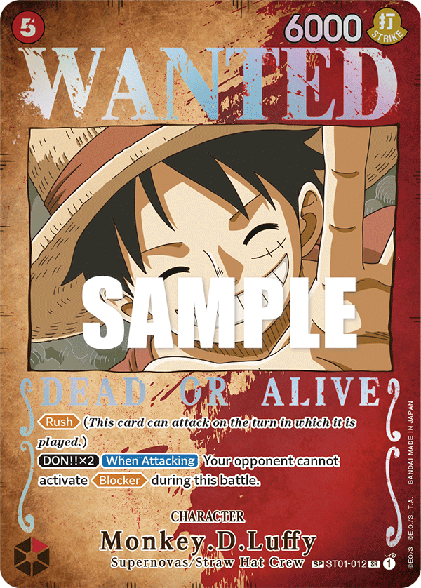 ST01-012, SR, Monkey.D.Luffy (Wanted Poster)