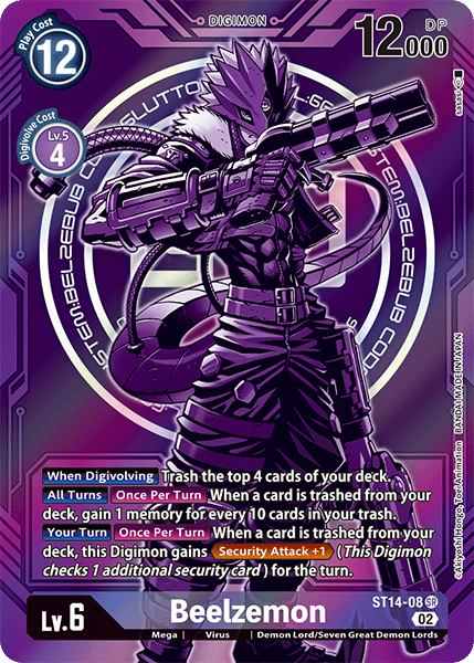 ST14-08, SR, Beelzemon (Alternate Art)