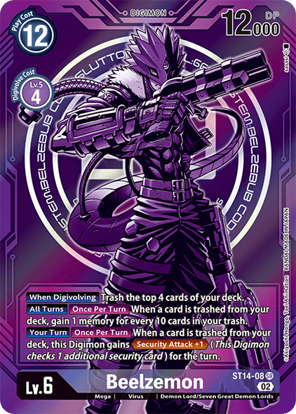ST14-08, SR, Beelzemon (Alternate Art)