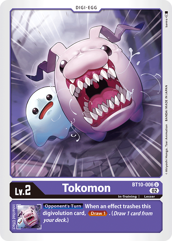 BT10-006 U, Tokomon – Kai of Cards