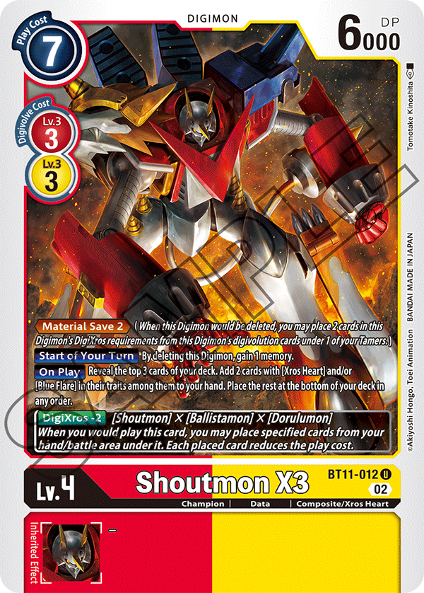 BT11-012 U, Shoutmon X3 (Foil)