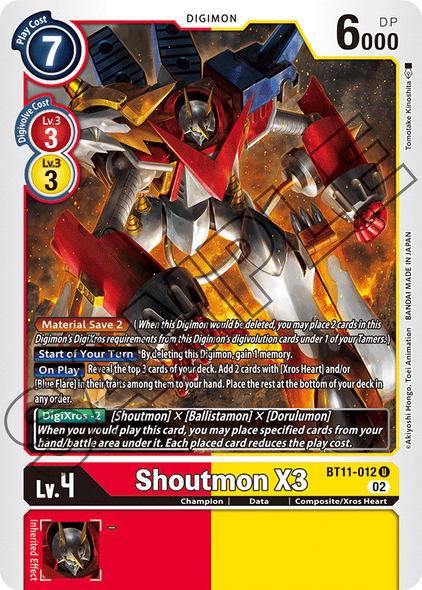 BT11-012 U, Shoutmon X3 (Foil)