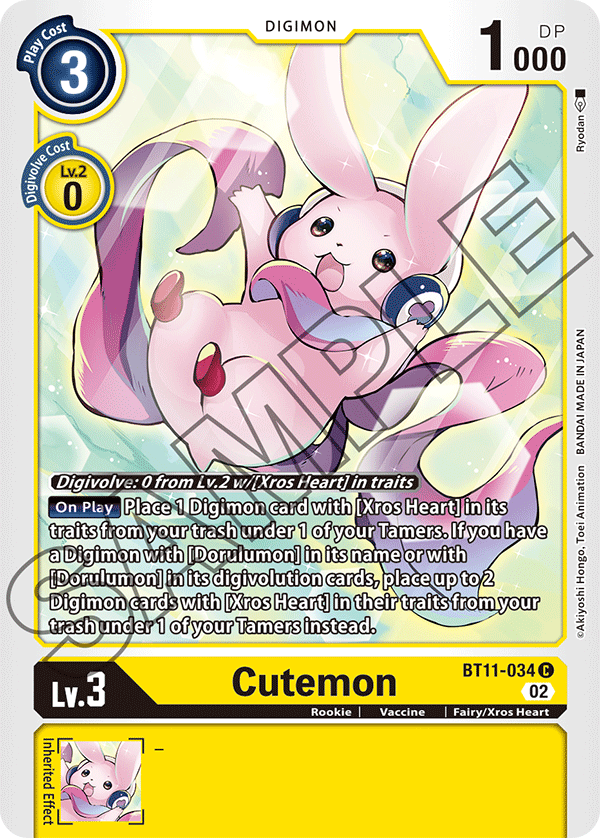 BT11-034 C, Cutemon (Foil)