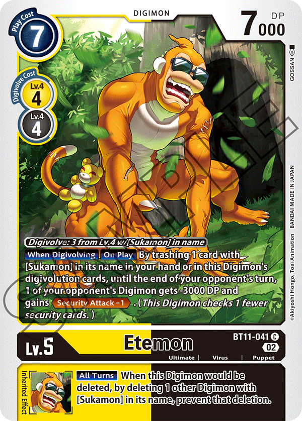 BT11-041 C, Etemon – Kai of Cards