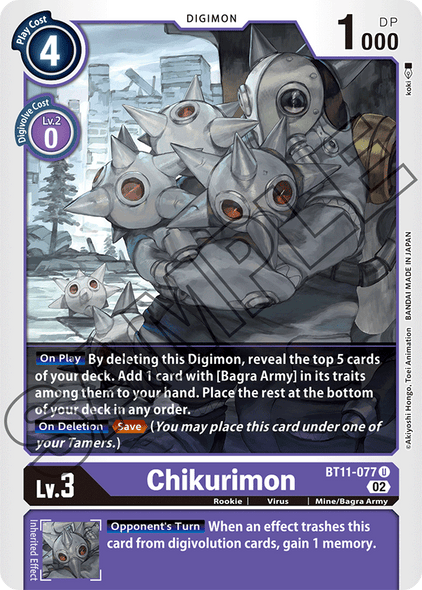 BT11-077 U, Chikurimon