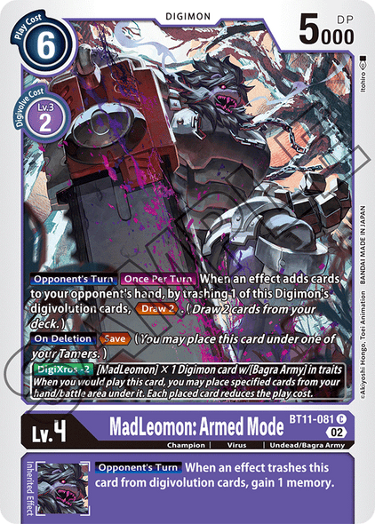 BT11-081 C, MadLeomon: Armed Mode (Foil)