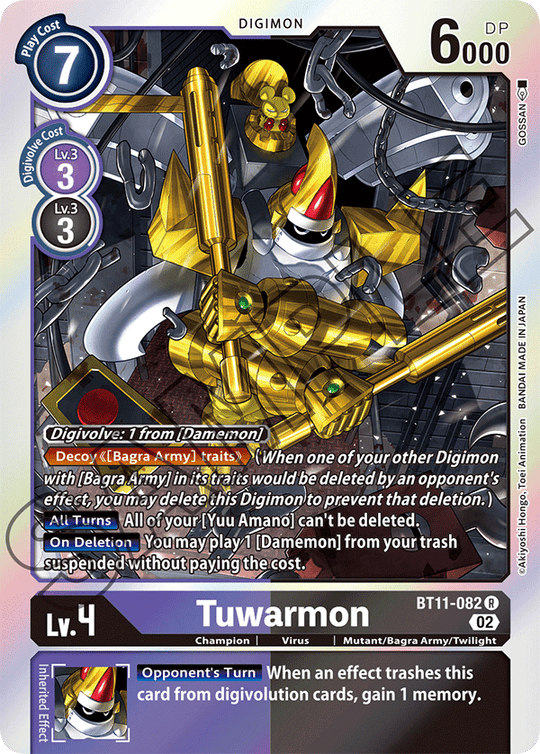 BT11-082 R, Tuwarmon