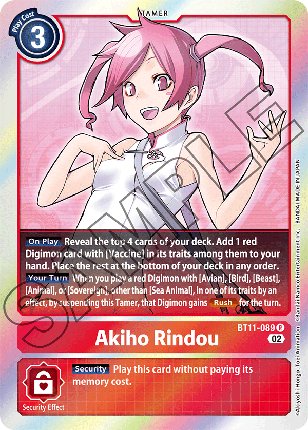 BT11-089 R, Akiho Rindou