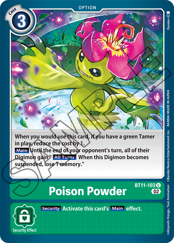 BT11-103 U, Poison Powder