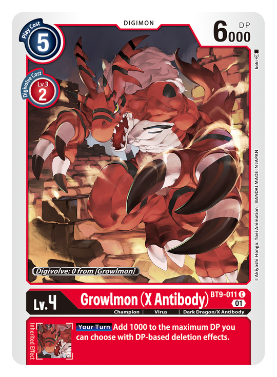 BT09-011 C, Growlmon (X Antibody)