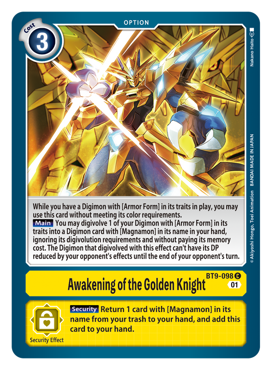 BT09-098 C, Awakening of the Golden Knight