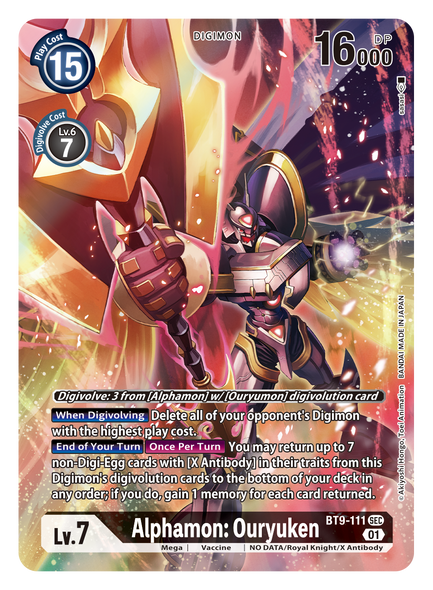 BT09-111 SEC, Alphamon: Ouryuken (Alternate Art)