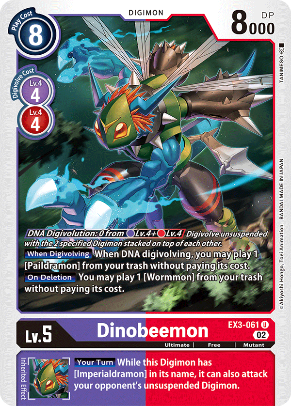 EX3-061 U, Dinobeemon (Box Topper)