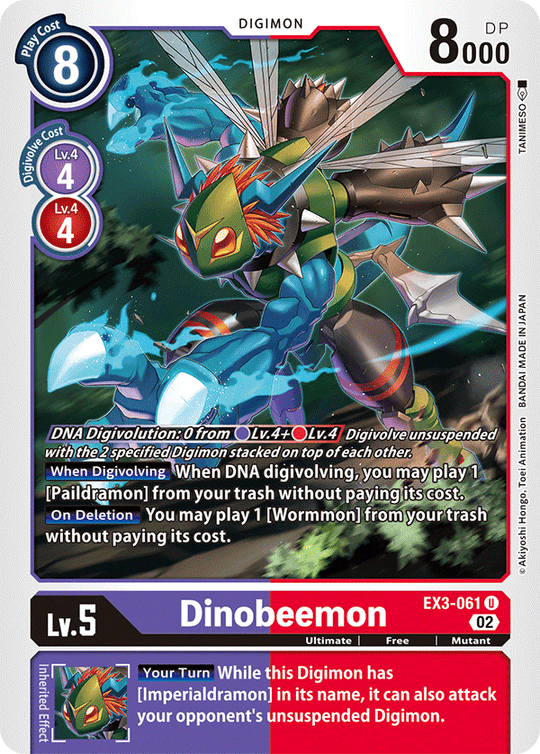EX03-061 U, Dinobeemon (Box Topper)
